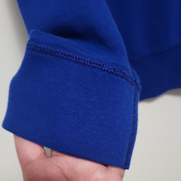 Polo Ralph Lauren Blue Crewneck Sweatshirt – Green Pony Logo Pullover - Picture 6 of 10